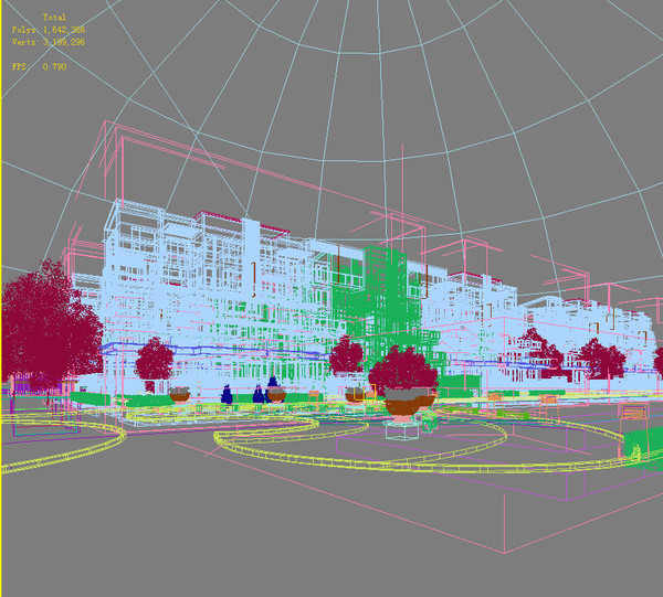 3d modern apartment building model - 3D Building 054 by sundynasty